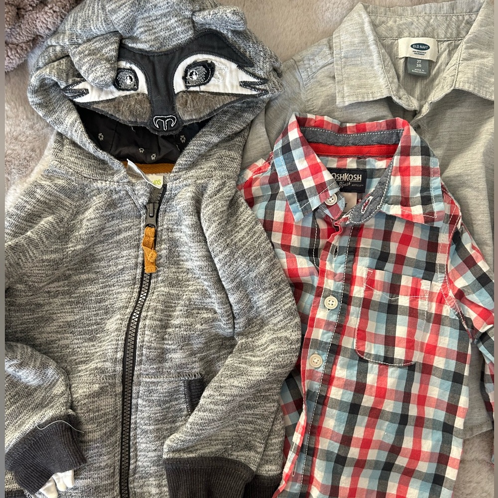 Boys hoodie and top bundle